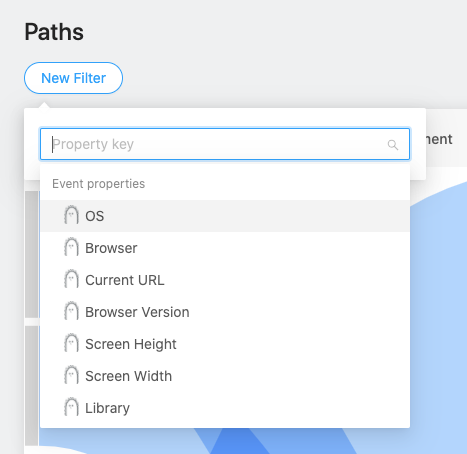 Paths filtering by properties